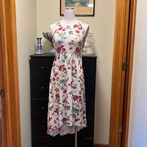 White Flower Patterned Dress